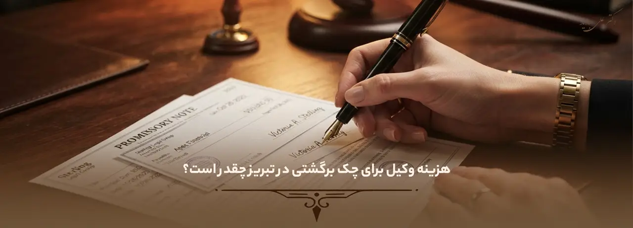 هزینه وکیل برای چک برگشتی در تبریز چقدر است؟